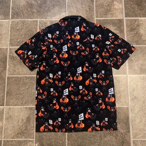 NWT Adidas Philip Colbert Save The Lobster Button Down Shirt Artist Series Small - Picture 7 of 7